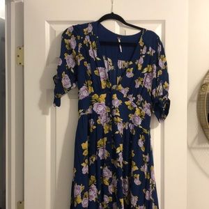 Free People Blue Floral dress